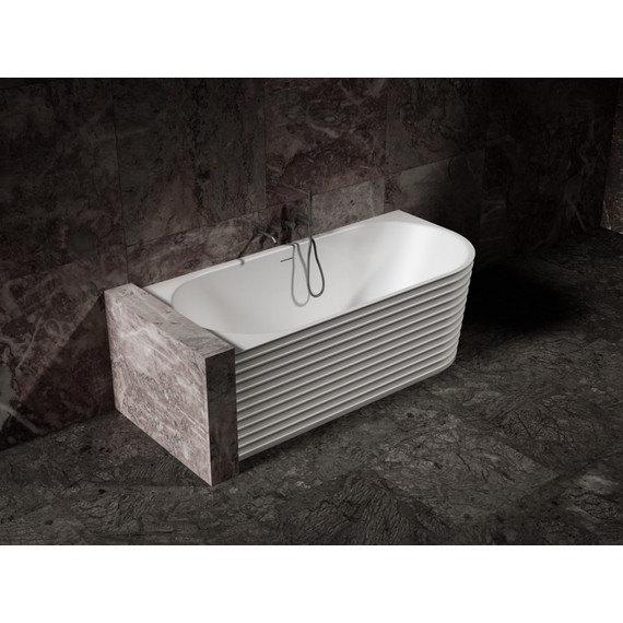 Ванна каменная Abber Stein 170x80 см AS9651 L, белый матовый - фото 9