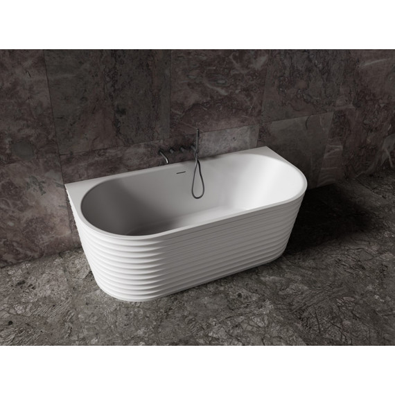 Ванна каменная Abber Stein 170x80 см AS9652, белый матовый - фото 10