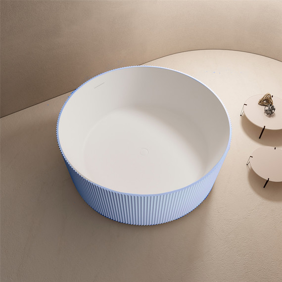 Ванна отдельностоящая Abber Stein 150x150 см AS9679Blau, голубой - фото 8