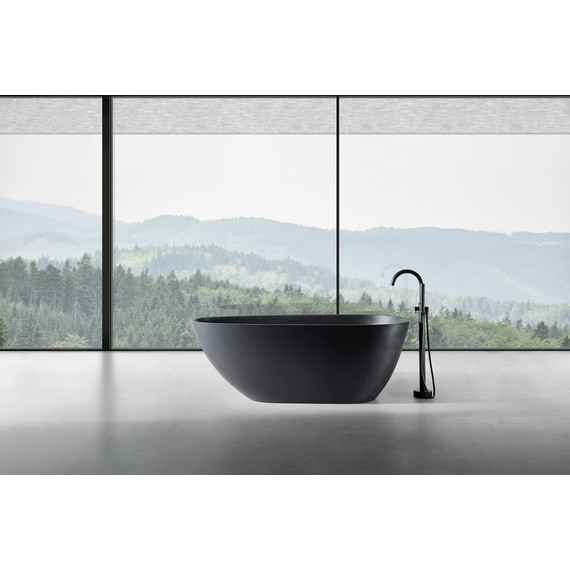 Ванна отдельностоящая Abber Dortmund 170x75 см AM9911B, черный - фото 8