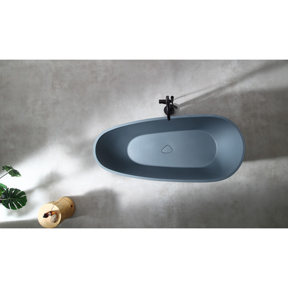 Ванна отдельностоящая Abber Dortmund 170x75 см AM9911G, серый - фото 9