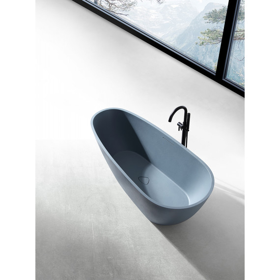 Ванна отдельностоящая Abber Dortmund 170x75 см AM9911G, серый - фото 11