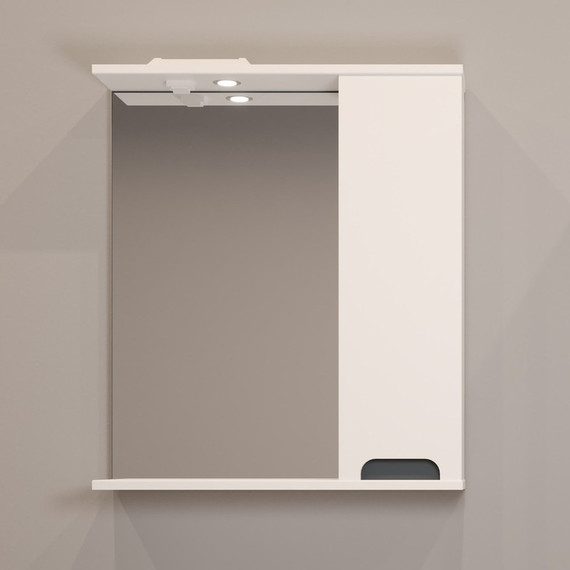 Зеркало-шкаф EvaGold Vesta 58 см EG010417, белый/графит - фото 3