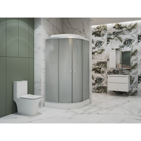 Душевая кабина EvaGold 100х100 см EG210005, хром/рифленое - фото, картинка 2 Душевая кабина EvaGold 100х100 см EG210005, хром/рифленое - фото 2