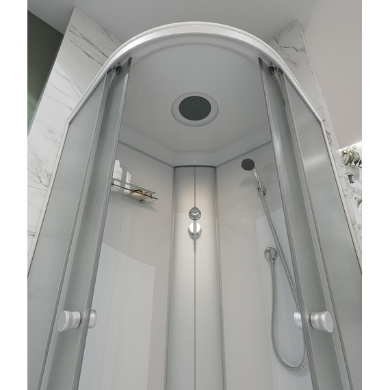 Душевая кабина EvaGold 100х100 см EG210005, хром/рифленое - фото, картинка 3 Душевая кабина EvaGold 100х100 см EG210005, хром/рифленое - фото 3