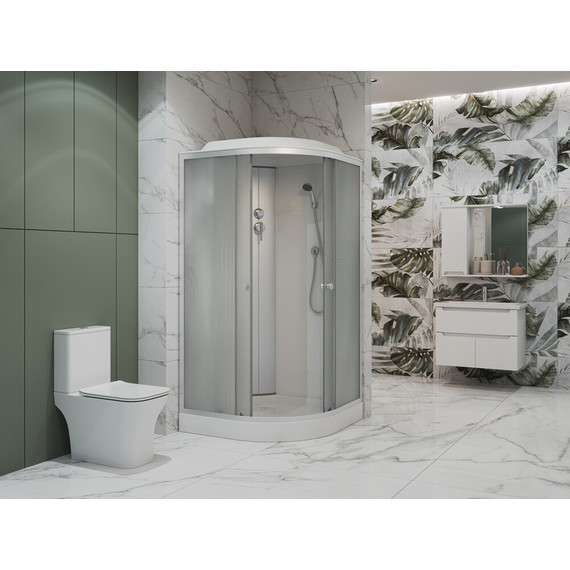 Душевая кабина EvaGold 100х100 см EG210005, хром/рифленое - фото, картинка  Душевая кабина EvaGold 100х100 см EG210005, хром/рифленое - фото