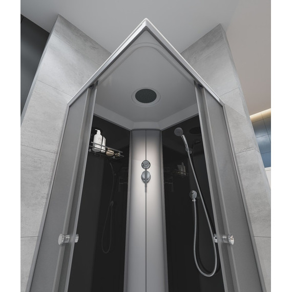 Душевая кабина EvaGold 100х100 см EG210006, хром/рифленое - фото, картинка 4 Душевая кабина EvaGold 100х100 см EG210006, хром/рифленое - фото 4