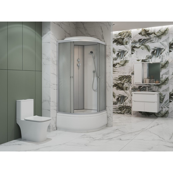 Душевая кабина EvaGold 90х90 см EG210007, хром/матовое - фото, картинка  Душевая кабина EvaGold 90х90 см EG210007, хром/матовое - фото