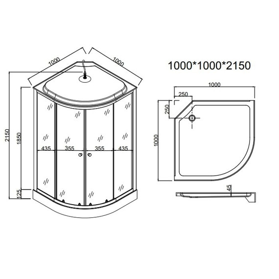Душевая кабина EvaGold 100х100 см EG210009, хром/рифленое - фото, картинка 5 Душевая кабина EvaGold 100х100 см EG210009, хром/рифленое - фото 5