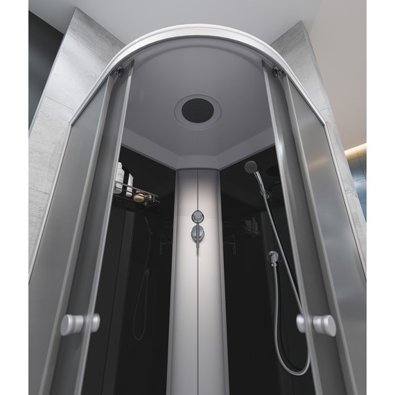 Душевая кабина EvaGold 100х100 см EG210009, хром/рифленое - фото, картинка 4 Душевая кабина EvaGold 100х100 см EG210009, хром/рифленое - фото 4