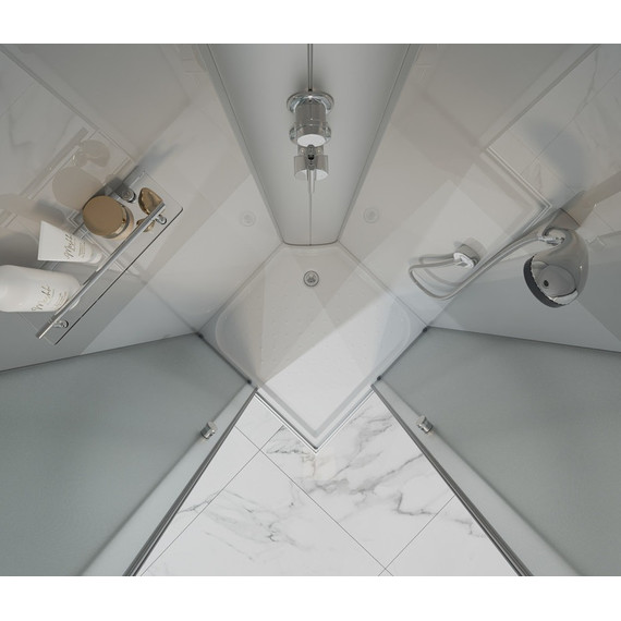 Душевая кабина EvaGold 90х90 см EG210017, хром/рифленое - фото, картинка 3 Душевая кабина EvaGold 90х90 см EG210017, хром/рифленое - фото 3