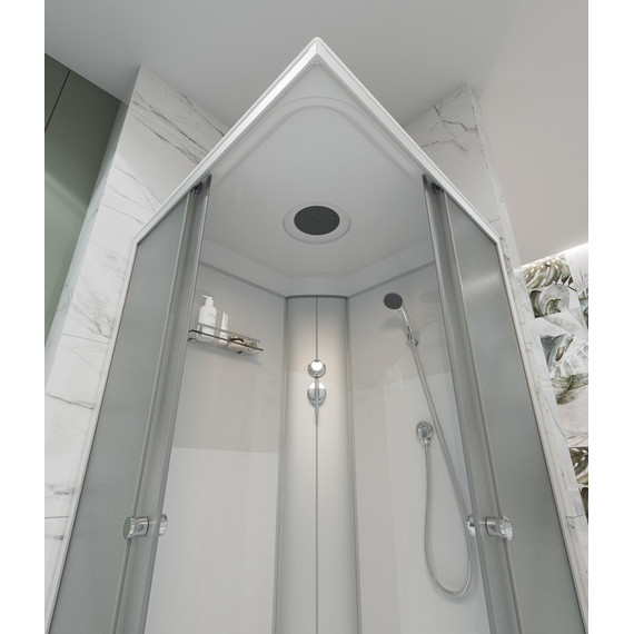 Душевая кабина EvaGold 90х90 см EG210017, хром/рифленое - фото, картинка 4 Душевая кабина EvaGold 90х90 см EG210017, хром/рифленое - фото 4