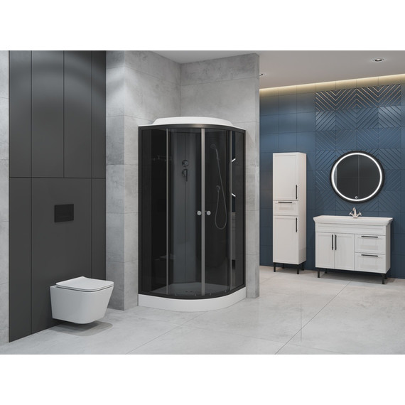 Душевая кабина EvaGold 90х90 см EG210024, чёрный/тонированное - фото, картинка 2 Душевая кабина EvaGold 90х90 см EG210024, чёрный/тонированное - фото 2