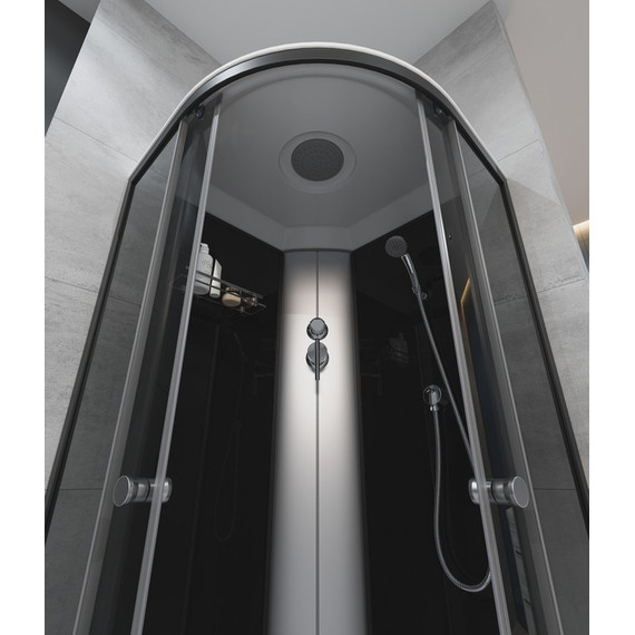 Душевая кабина EvaGold 90х90 см EG210024, чёрный/тонированное - фото, картинка 4 Душевая кабина EvaGold 90х90 см EG210024, чёрный/тонированное - фото 4