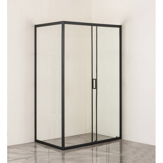 Душевое ограждение EvaGold 120х80 см EG220025, чёрный/прозрачное - фото 2