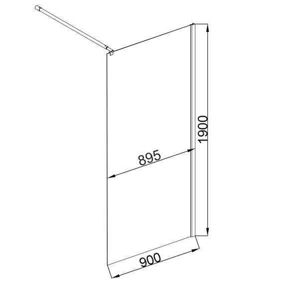 Душевая перегородка EvaGold 90 см EG220059 (стекло 8 мм) с кронштейном в комплекте, хром/прозрачное - фото, картинка 2 Душевая перегородка EvaGold 90 см EG220059 (стекло 8 мм) с кронштейном в комплекте, хром/прозрачное - фото 2