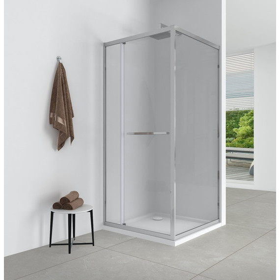 Душевое ограждение EvaGold 100х100 см EG220079, хром/прозрачное - фото 