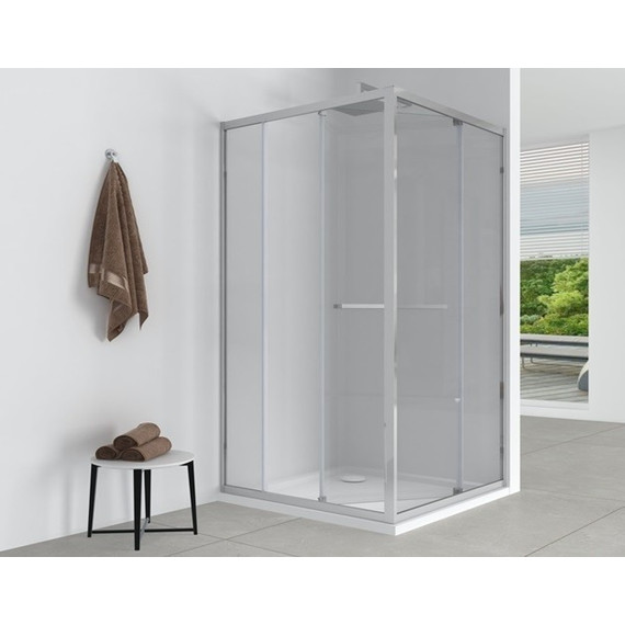 Душевое ограждение EvaGold 120х80 см EG220080, хром/прозрачное - фото 2