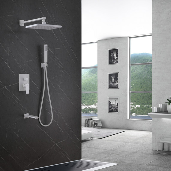 Душевая система для ванны Abber Emotion AF8817B, черный матовый - фото 2