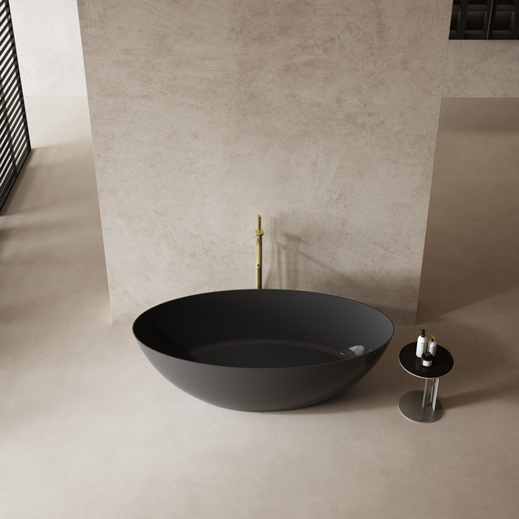 Ванна отдельностоящая Abber Karbon 180x85 см AK9002-1.8, чёрный - фото 3