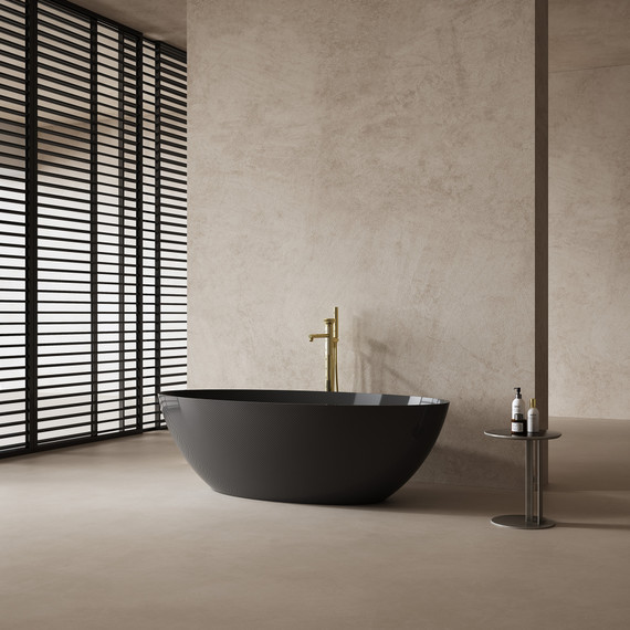 Ванна отдельностоящая Abber Karbon 180x85 см AK9002-1.8, чёрный - фото 4