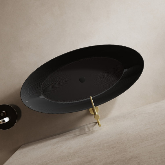 Ванна отдельностоящая Abber Karbon 180x85 см AK9002-1.8, чёрный - фото 6