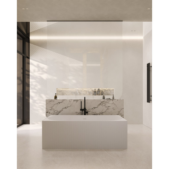 Ванна каменная Abber Stein 170x75 см AS9603, белый матовый - фото 8