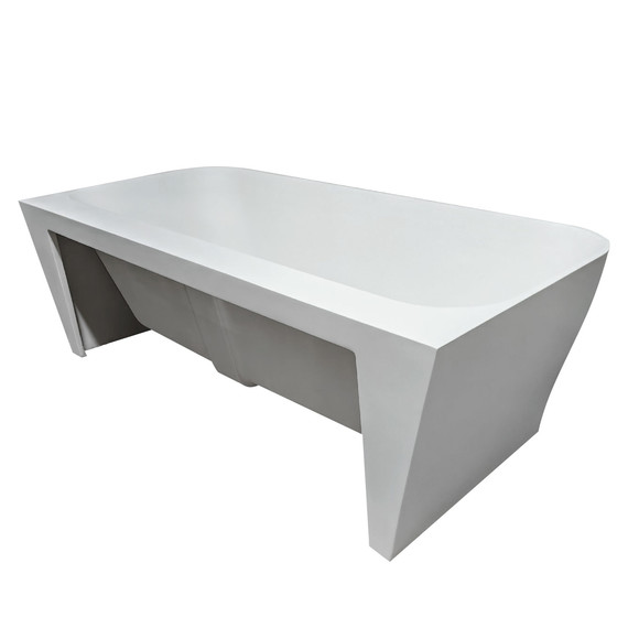 Ванна каменная Abber Stein 170x80 см AS9616, белый матовый - фото 8