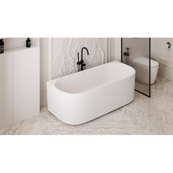 Ванна каменная Abber Stein 170x75 см AS9630, белый матовый - фото 9