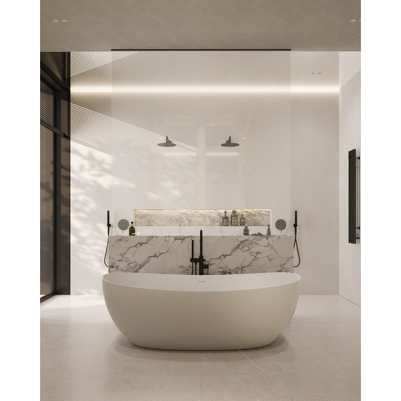 Ванна отдельностоящая Abber Karbon 170x75 см AK9001-1.7, чёрный - фото 8