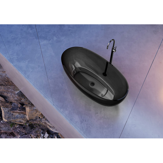 Ванна прозрачная Abber Kristall 170x75 см AT9703Onyx, чёрный - фото 5