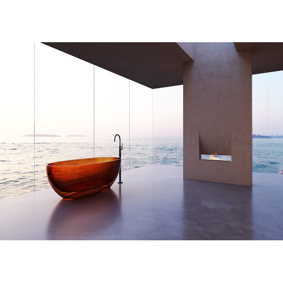 Ванна прозрачная Abber Kristall 170x75 см AT9703Opal, коричневый - фото 3