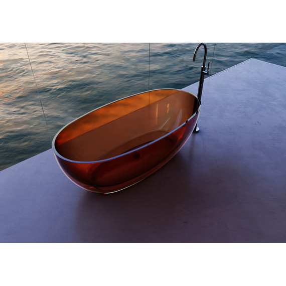 Ванна прозрачная Abber Kristall 170x75 см AT9703Opal, коричневый - фото 4