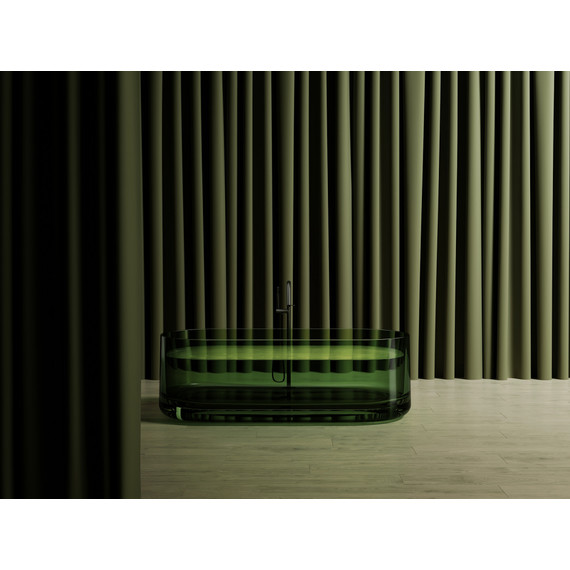 Ванна прозрачная Abber Kristall 170x75 см AT9708Emerald, зеленый - фото 2