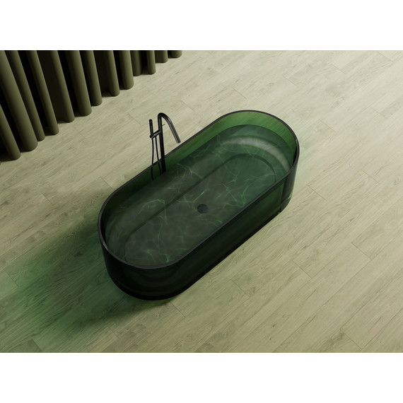 Ванна прозрачная Abber Kristall 170x75 см AT9708Emerald, зеленый - фото 4