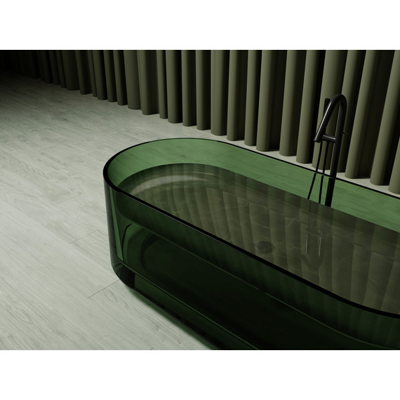 Ванна прозрачная Abber Kristall 170x75 см AT9708Emerald, зеленый - фото 5