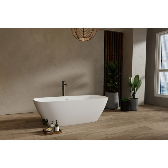 Ванна каменная Abber Stein 165x70 см AS9632, белый матовый - фото 9