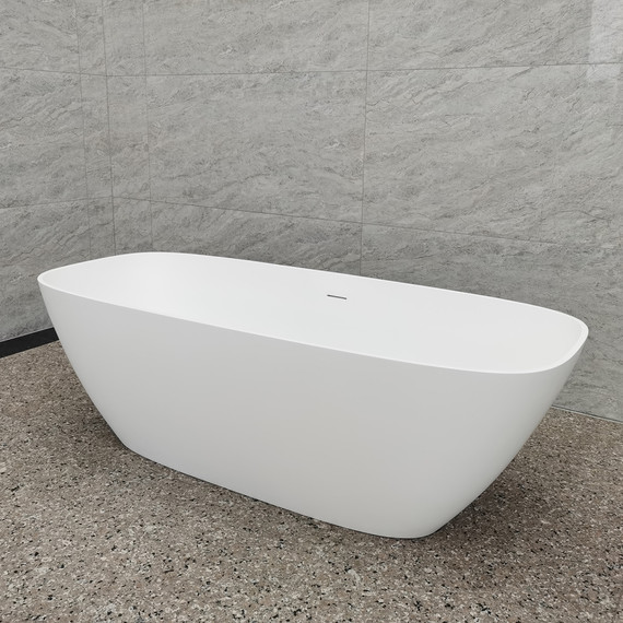 Ванна каменная Abber Stein 165x70 см AS9632, белый матовый - фото 11