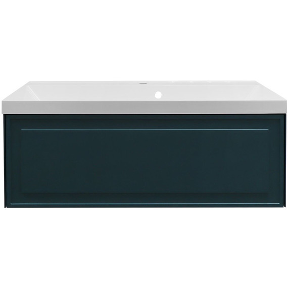 Тумба подвесная с раковиной Azario Belloni 100 см CS00098074, зелёный - фото 3