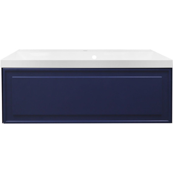 Тумба подвесная с раковиной Azario Belloni 100 см CS00098076, синий - фото 3