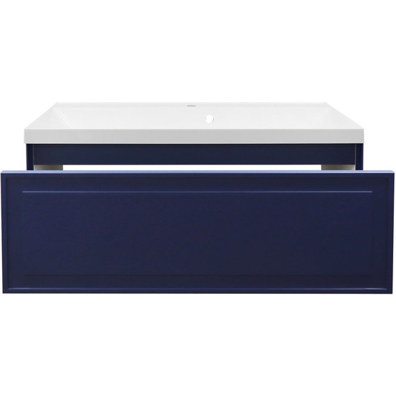 Тумба подвесная с раковиной Azario Belloni 100 см CS00098076, синий - фото 4