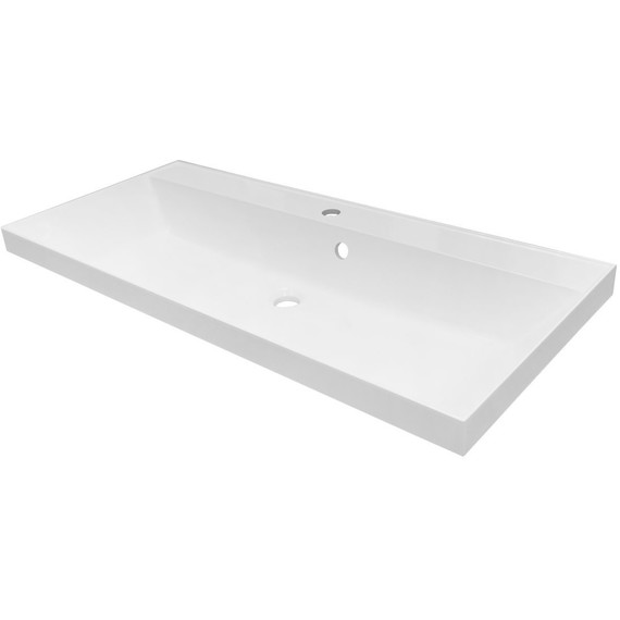 Тумба подвесная с раковиной Azario Belloni 100 см CS00098076, синий - фото 2