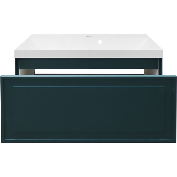 Тумба подвесная с раковиной Azario Belloni 80 см CS00098082, зелёный - фото 4