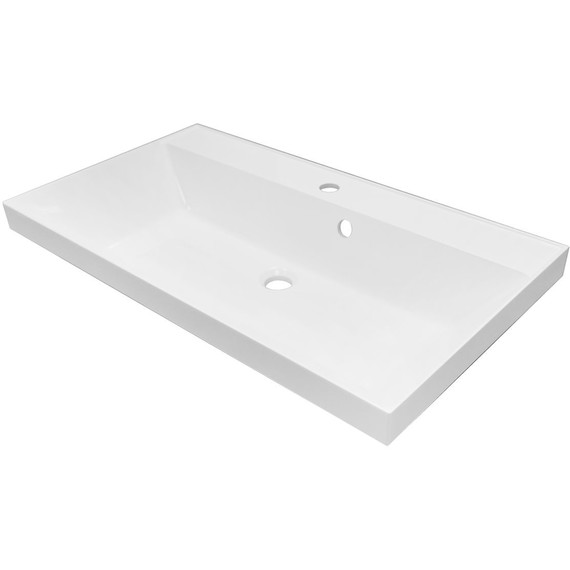 Тумба подвесная с раковиной Azario Belloni 80 см CS00098082, зелёный - фото 2