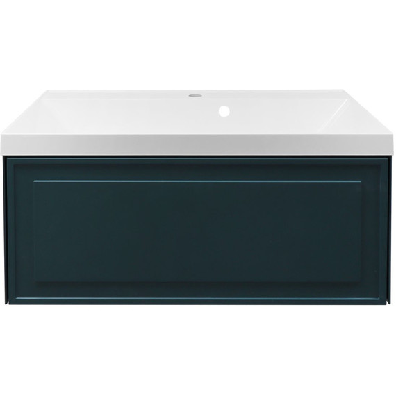 Тумба подвесная с раковиной Azario Belloni 80 см CS00098082, зелёный - фото 5