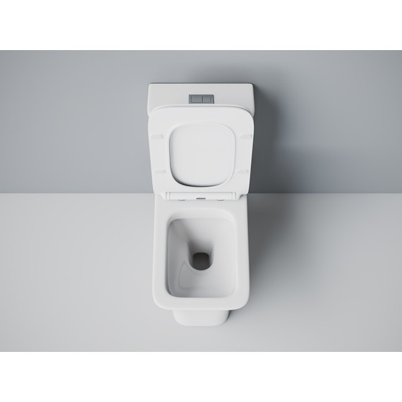 Унитаз-моноблок безободковый EvaGold EG050003 с тонкой крышкой микролифт - фото, картинка 3 Унитаз-моноблок безободковый EvaGold EG050003 с тонкой крышкой микролифт - фото 3