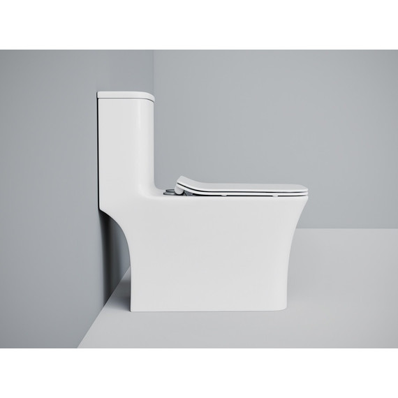 Унитаз-моноблок безободковый EvaGold EG050003 с тонкой крышкой микролифт - фото, картинка 4 Унитаз-моноблок безободковый EvaGold EG050003 с тонкой крышкой микролифт - фото 4