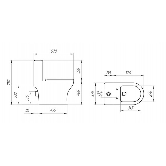 Унитаз-моноблок безободковый EvaGold EG050004 с тонкой крышкой микролифт - фото, картинка 13 Унитаз-моноблок безободковый EvaGold EG050004 с тонкой крышкой микролифт - фото 13
