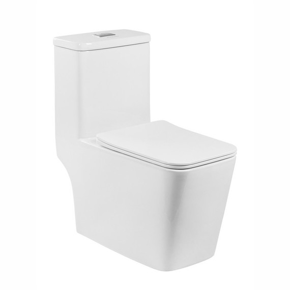 Унитаз-моноблок безободковый EvaGold EG050004 с тонкой крышкой микролифт - фото, картинка 2 Унитаз-моноблок безободковый EvaGold EG050004 с тонкой крышкой микролифт - фото 2