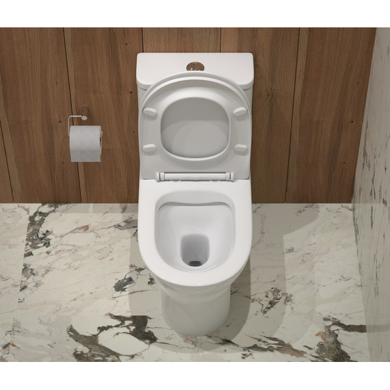 Унитаз-моноблок безободковый EvaGold EG050005 с тонкой крышкой микролифт - фото, картинка 5 Унитаз-моноблок безободковый EvaGold EG050005 с тонкой крышкой микролифт - фото 5